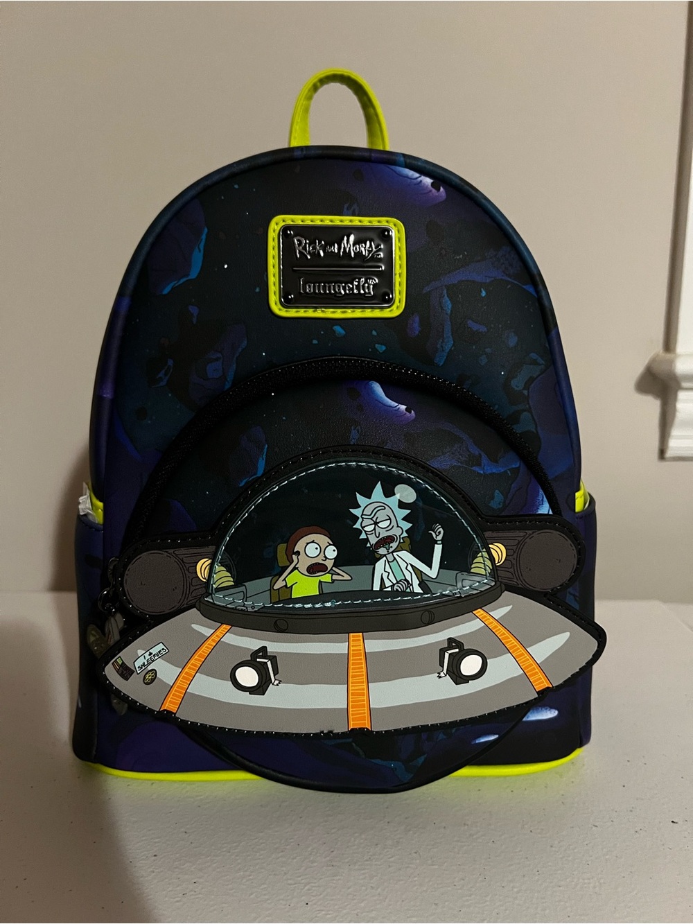 Loungefly x Rick and Morty Neon Backpack - Navy